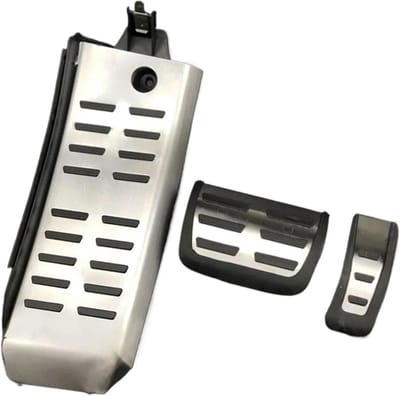 Autopedalenset - Pedaalhoezen Auto - Veiliger Rijden - Antislip Ontwerp - 3 stuks - Zilver
