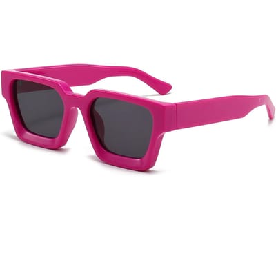Heren Vierkant Montuur Zonnebril Luxe Designer Zonnebrillen Retro Trendy Tinten UV400 Unisex Damesbrillen as show pink