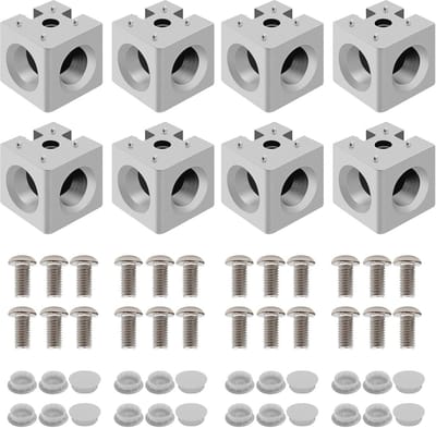 8pcs 3030 Hoek Cube 3-Weg Extrusie Hardware T Slot V Slot Accessoires voor 30x30 Aluminium Extrusie Connector 3D Printer