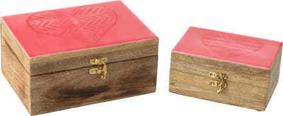J-Line Set Van 2 Dozen Hart Mangohout Roze
