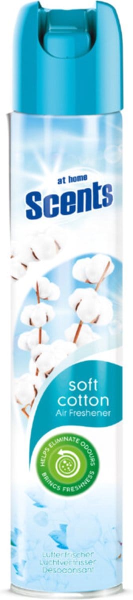 At Home Luchtverfrisser Spray Fris Katoenlinnen - 12 x 400 ml - Voordeelverpakking