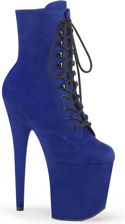 Pleaser - FLAMINGO-1020FS Plateau Laarzen, Paaldans schoenen - Paaldans schoenen - 35 Shoes - Blauw