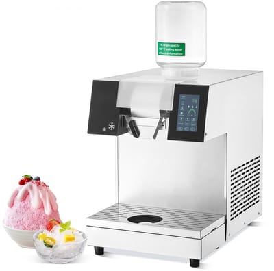 Sneeuwvlok-ijsmachine / Schaafijsmachine - Commercieel - 230 kg/24u Capaciteit - Luchtgekoeld - RVS Behuizing - Touchscreen LCD - Geschikt voor Sneeuwkegels