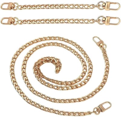 Set van 3 Pocket Chains in Goud voor Handtassen, Schoudertassen en Portemonnees (2 x 20 cm + 1 x 120 cm) - Stijlvolle Accessoires voor Elke Outfit