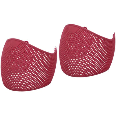 2 stuks Hijab Haar Grip Band Elastisch Antislip Hoofdband Lichtgewicht Comfortabele Basislaag voor Sjaals voor Dagelijks Gebruik Sport donkerrode kleur