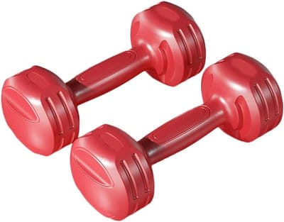 Halter Antislip - Fitness gewicht - Thuis trainen - Stabiel parallel ontwerp - 2100 Gram - Rood