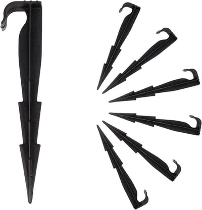 Slanganker - Grondanker Bevestiging - Druppelslang Fixeren - Zeer Sterke Kunststof - 16 cm 300 stuks - Zwart