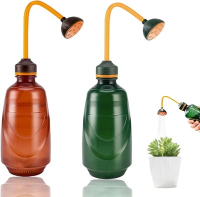 Set van 2 Kleine Plantenspuitflessen met Douchekop voor Binnenplanten en Zaailingen, Gieter 450 ml