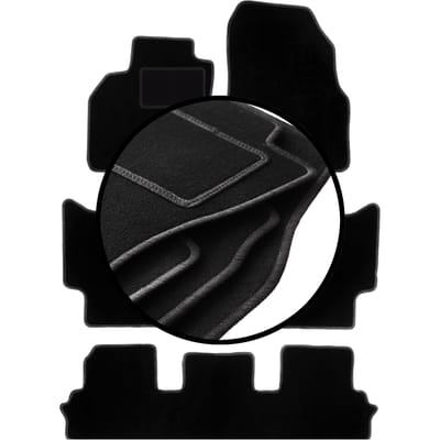 Complete set veloursmatten voor: Renault Grand Scenic III 7-zits (2009-2015)