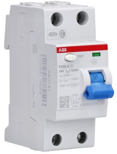 Aardlekschakelaar 2-polig 25A 0,03A 230V