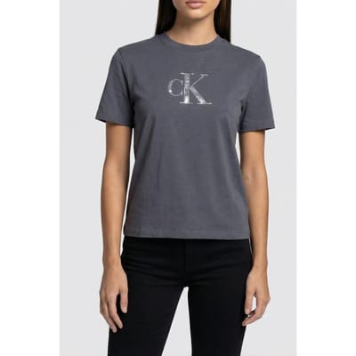 Calvin Klein Ss Sequin Graphic Tee Coal Taglia: XS | Maglie Sportivi Outlet | Donna