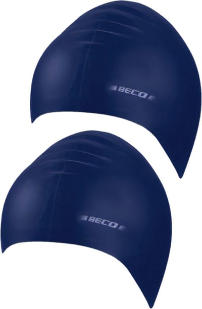 Beco badmuts voor volwassenen - 2x stuks - donkerblauw - latex - voor intensief gebruik