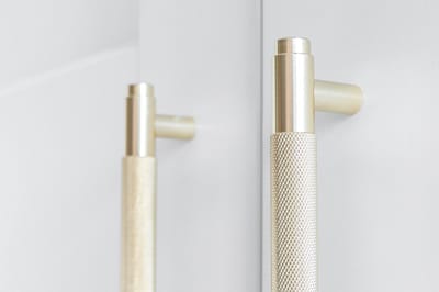 Lavuzo Handgreep Ribbel Satijn Goud 160 mm | Boorafstand 128 mm | Meubelgreep goud | Gouden deurgreep
