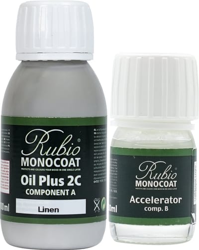 Rubio Monocoat Oil Plus 2C - Ecologische Houtolie in 1 Laag voor Binnenshuis - Linen, 130 ml