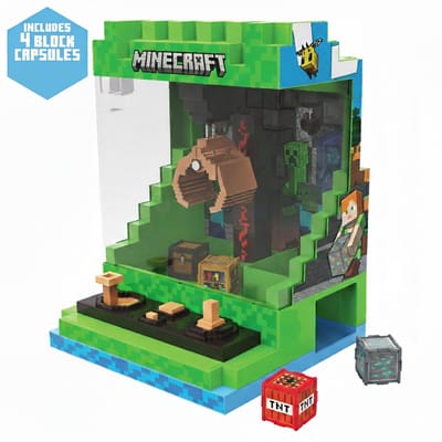 A Ambassador® Minecraft Grijpmachine - Incl. 6 blokken met prijzen - Arcade - Klauwkraan - Coin Pusher - Snoepautomaat - Spelletjes - Games