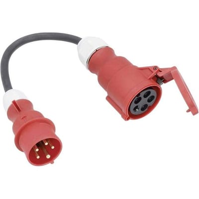 AS Schwabe 61376 Stroom Adapterkabel 16 A Zwart 0.3 m H07RN-F 5G 2,5 mm²