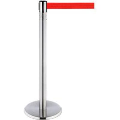 RS-GUIDESYSTEMS riempaal, roestvrij staal, 360° draaibare kop, hoogte 1000 mm, riemmaat L 2300 x B 50 mm, riemkleur rood