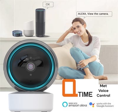 Tuya Premium 1080P - Volgcamera - Draadloze IP Camera - Babyfoon - honden huisdier-camera - CCTV Indoor 2.4Ghz & 5Ghz Wifi Beveiligings Camera 2-Weg Audio Instelbare Bewegingsdetectie Ondersteund Amazon Alexa Echo Google Home perfecte beeldkwaliteit.