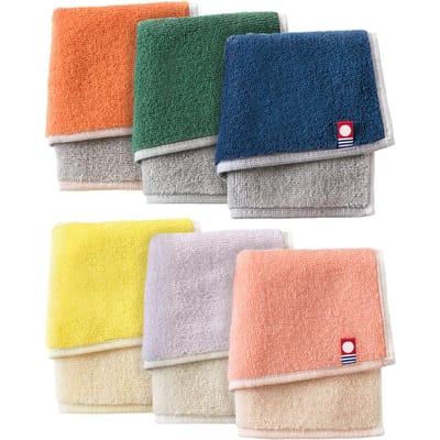 Bloom Imabari Towel Certified Handkerchiefs, Set of 6, Canvas Handkerchiefs, 100% Cotton, Women's/Men's Hand Towels, Compact, Made in Japan