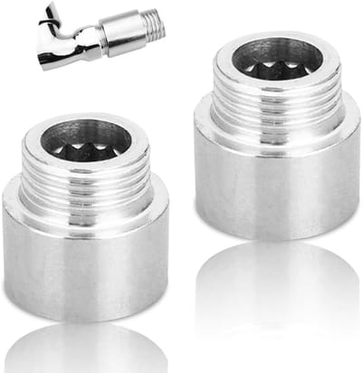 2x Kraanverlengstuk 1/2 inch 15mm RVS Verlengstuk voor Verwarming en Installatie