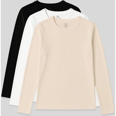 Dames Langsleev T-shirt met Ronde Hals