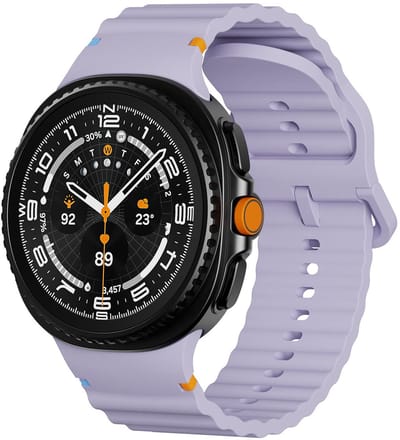 Siliconen bandje - geschikt voor Samsung Galaxy Watch 8 (40mm) / Galaxy Watch 8 (44mm) / Galaxy Watch 8 Classic - wave met gespsluiting - lila