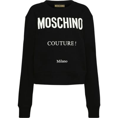 Moschino Mannen Couture Milano Sweatshirt (Fuchsia)