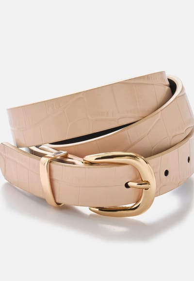 Damart - Riem met reliëf en dierenmotief - Dames - Beige - 95 CM