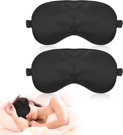 Zijde Slaapmasker voor Dames - Zacht en Comfortabel Oogmasker met Verstelbare Band - Ideaal voor Reis, Ontspanning en Lichtblokkering