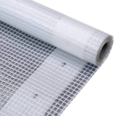 Dekzeil - Kasfolie - 4x2 m - Wit - 260 g/m² - Versterkt & UV-bestendig - Transparant Afdekzeil met Bevestigingsgaten - Universele Beschermfolie