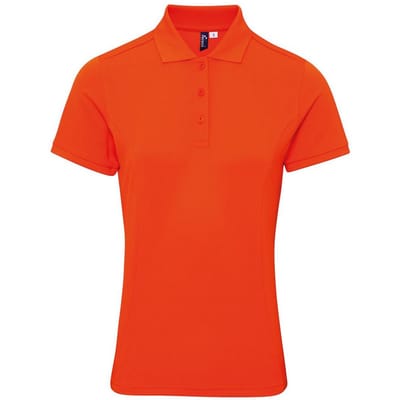 Premier Dames/Dames Coolchecker Plus Poloshirt (Oranje)