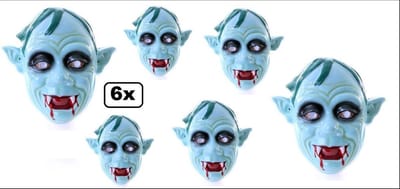 6x Zombie masker man - Walking dead - Horror zombie time griezel halloween volwassenenen