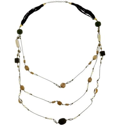Behave Lange kralenketting met schelpen