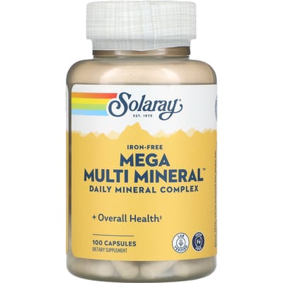 Mega Multi Mineraal, IJzervrij, 100 Capsules