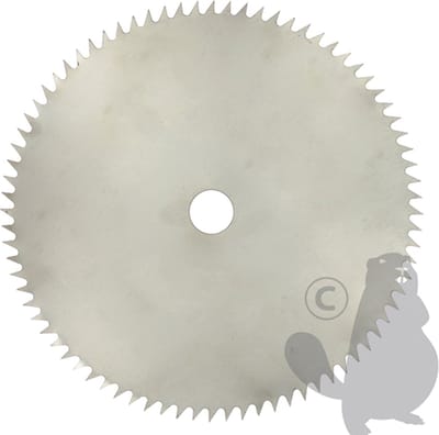 Bosmaaiermes 80 tanden - Snijbreedte: 250mm, boring: 25,4mm, dikte: 1,9mm.