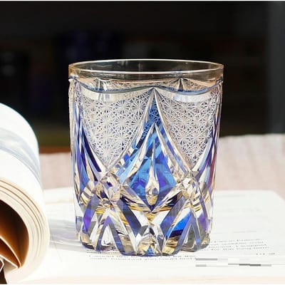 Japanse Handgemaakte Kristallen Whiskyglas, Licht Luxe Retro Buitenlands Wijnglas 280ml gray