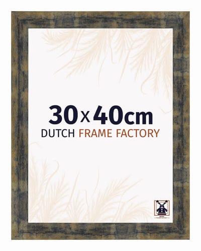 Fotolijst 30x40 cm - MDF - Blauw Goud Gemeleerd - Praag