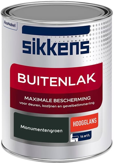 Sikkens - Buitenlak Hoogglans - Monumentengroen - Mengverf - 1 L