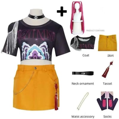 Mira Cosplay Kostuum Pruik Dames Meisjes Halloween Carnaval Comic-con Feest Rolspel Outfits XXL black