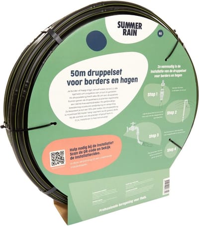 SummerRain - beregeningssysteem - startset druppelset voor borders en hagen - 50 meter