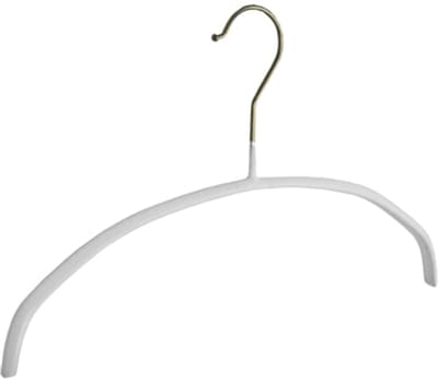 De Kledinghanger Gigant - Kledinghanger - Kinderen - 8316 - 50 Stuks - Blousehanger - Shirthanger - metaal - Wit - Anti-slip Coating - 36 cm - Kleerhanger (8316_01/50)