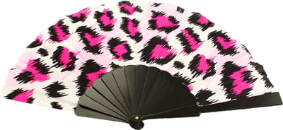 LOUD AND CLEAR® - Waaier - Handwaaier - Spaanse Waaier - Festival - Roze - Panterprint