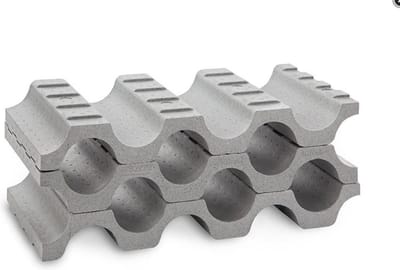 Flessenrek polystyreen voor 9 flessen ( te combineren tot het gewenste aantal )