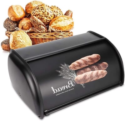 RVS Broodtrommel met Grote Capaciteit voor Brood, Broodjes en Koekjes - 34 x 23 x 14,5 cm
