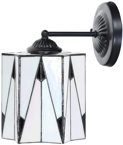 Tiffany wandlamp zwart met French Art Deco - Art Deco Trade