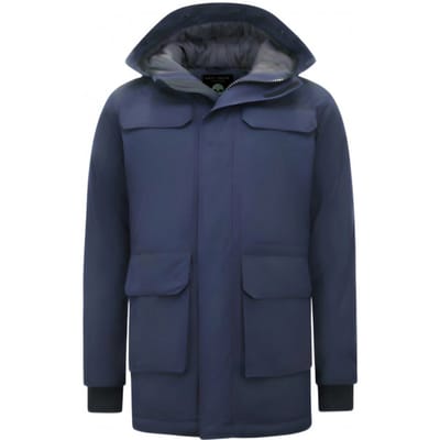 Lange Winterjas Heren - Parka Jas Heren - 7169 - Blauwe Jas