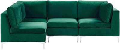 EVJA - Hoekbank - Groen - Rechterzijde - 235 cm - Fluweel