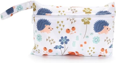 Kleurrijke Mini Luiertas met Waterdichte Functie, Ideaal voor Baby's, Zwemmen en Reizen, 22 x 15 cm, Handige Organizer voor Luiers en Nat Textiel
