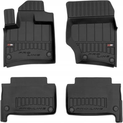 Frogum - No.77 - Automatten 3D - Geschikt voor AUDI Q7 I (2006-2015) - 4-delig - TPE Rubber - Zwart