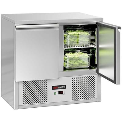 GGM Gastro Kühltisch ECO - 900x700mm - mit 2 Türen Zilver